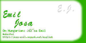 emil josa business card